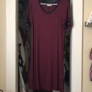 Varsity striped tshirt dress